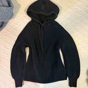 GAP Charcoal Knit Sweater with Hood